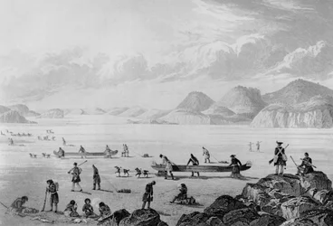 ポイントレイクを通過するフランクリン遠征、1821年